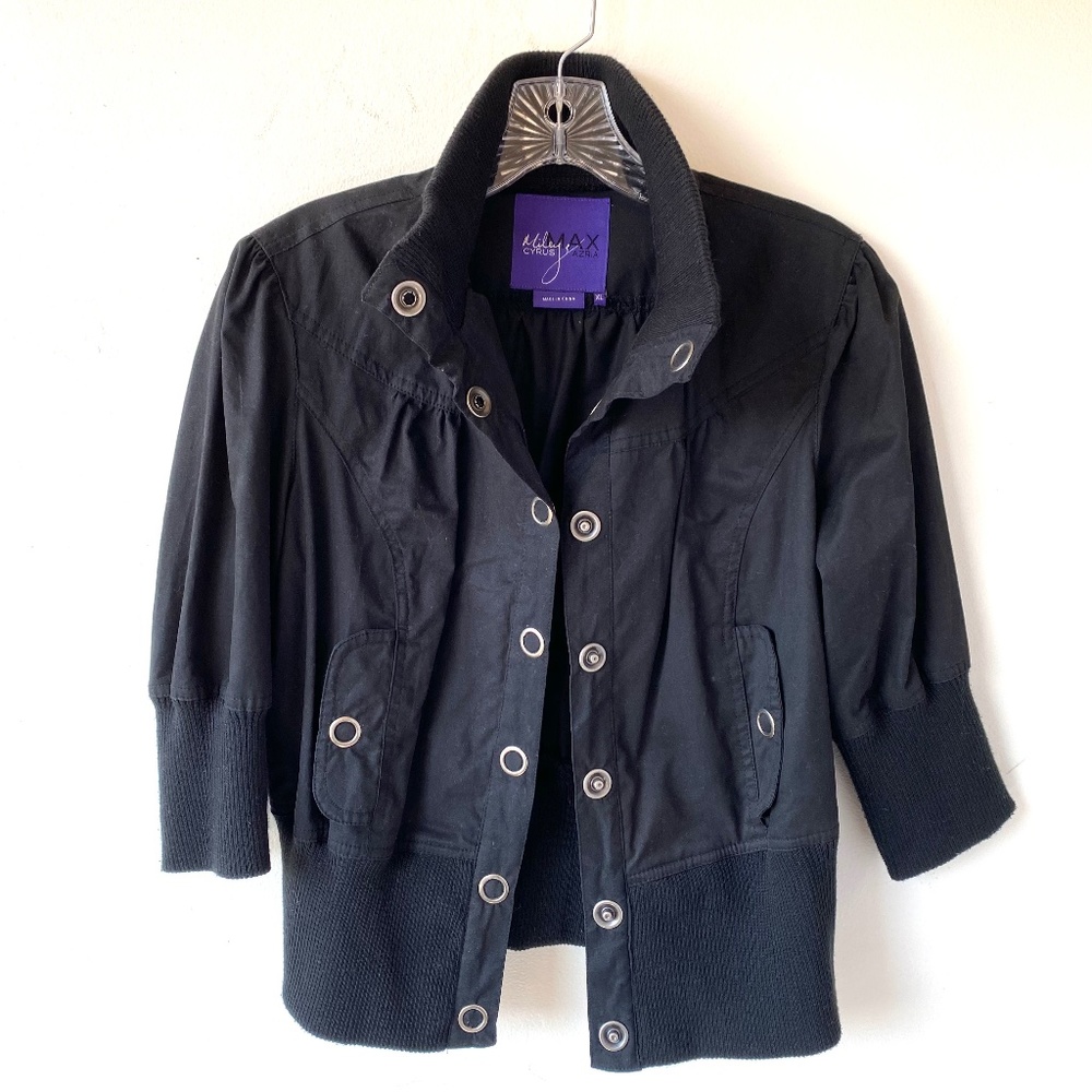 Miley Cyrus Max Azria Black Cotton Jacket